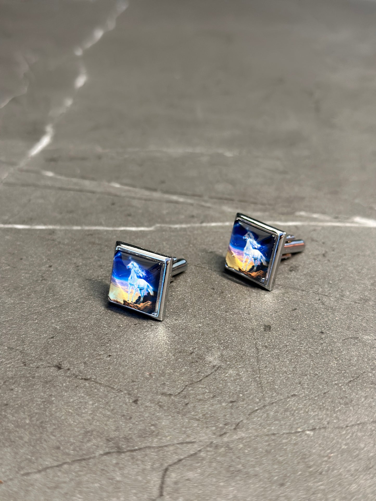 My stical White Horse Cufflinks