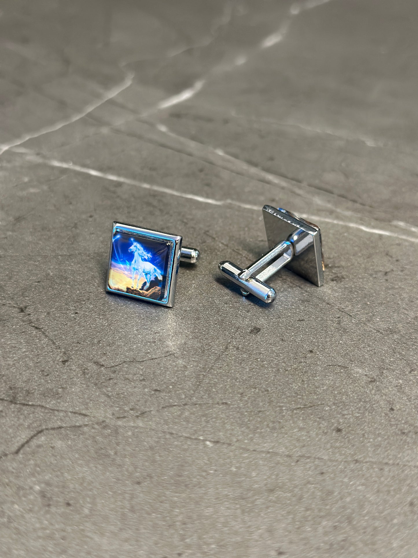 My stical White Horse Cufflinks