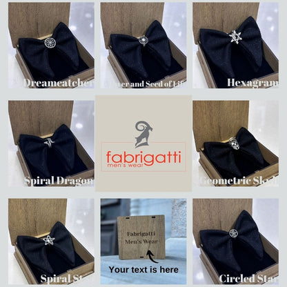 Handmade Sparkling Black Butterfly Bow Tie for Ceremonies. Perfect for Stylish Grooms and Thoughtful Gift for Wedding Gift Boxes.