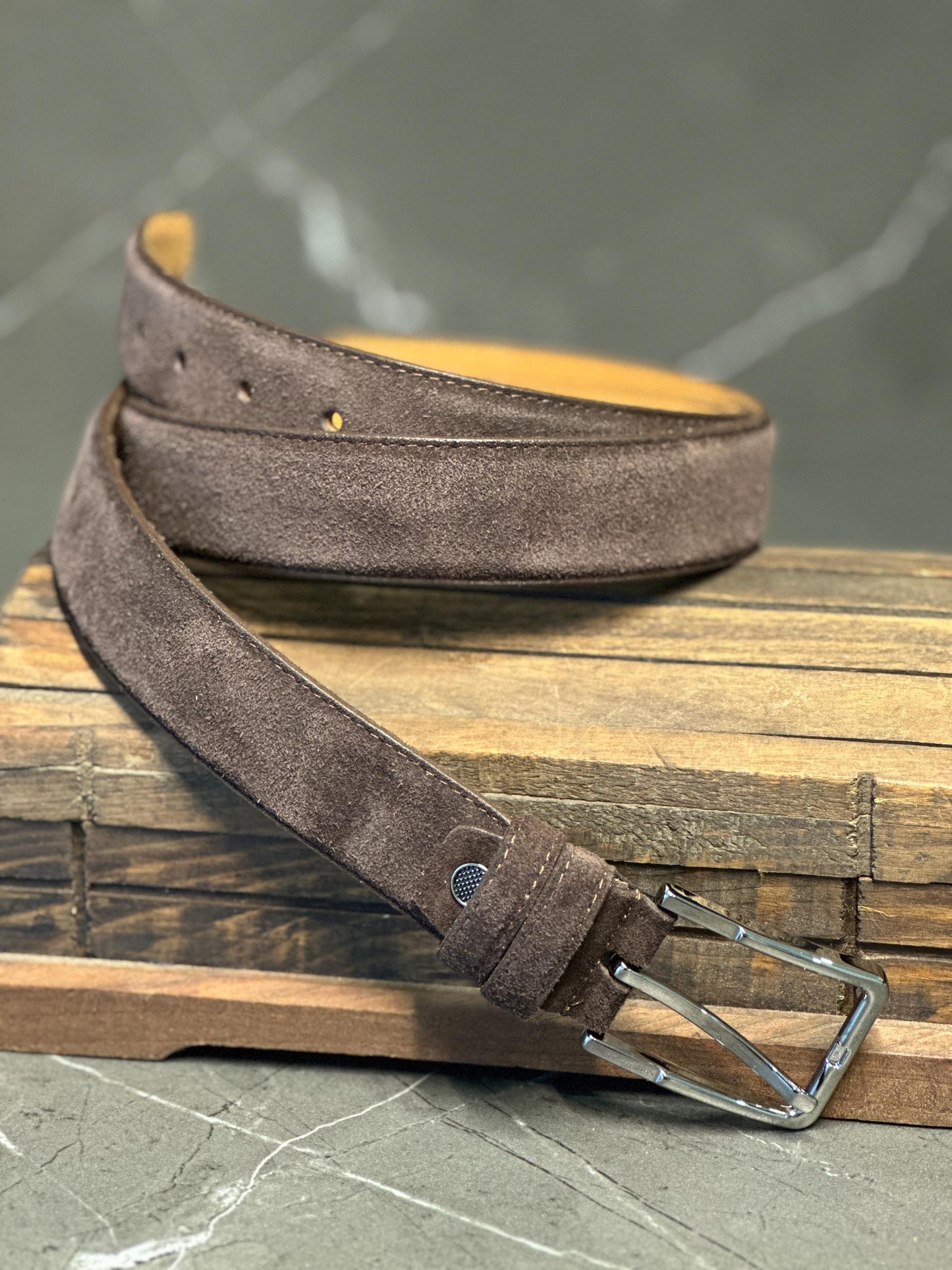 Elegant Suede Leather Belt for Men. High Quality Suede Belts with Customizable Options. Stylish Gift for Birthdays and Anniversaries.
